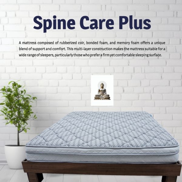 A comfortable mattress designed for optimal spine care, promoting healthy sleep posture and support for the back.