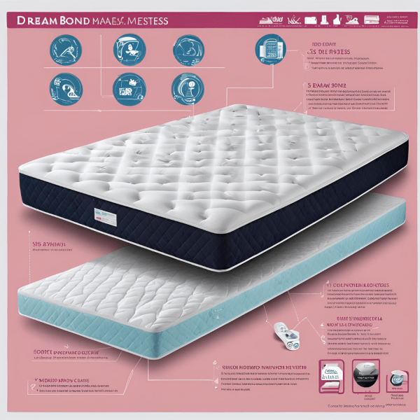 An informative poster showcasing the best mattress, detailing its advantages, specifications, and user testimonials.